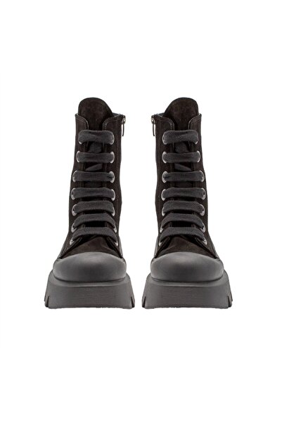 Vario Street Chunky Kadın Bot Siyah Süet (BLACK SUEDE)