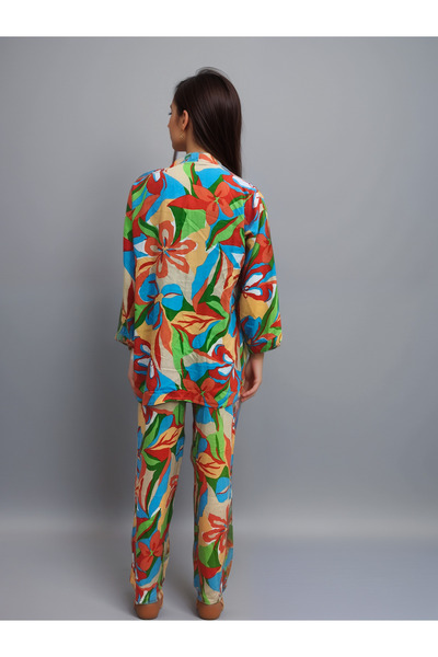 Nivora Style Viscose Cotton Oversize Kimono Set Colorful