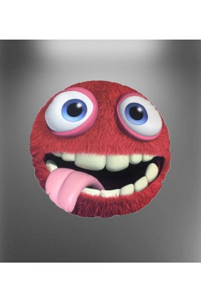 AZİZ OYUNCAK Brick Colored Humorous Emoji Cartoon Themed Toy Pillow.. 30 cm