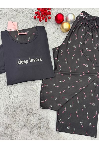 pijamaworld Short Sleeve Capri Pocket Summer Pajama Set