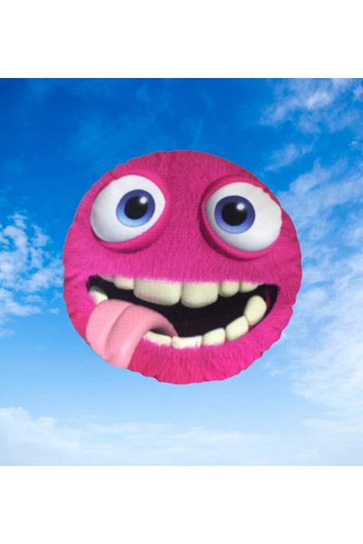 AZİZ OYUNCAK 30 Cm Fuchsia Humorous Emoji Toy Pillow - Cartoon Themed