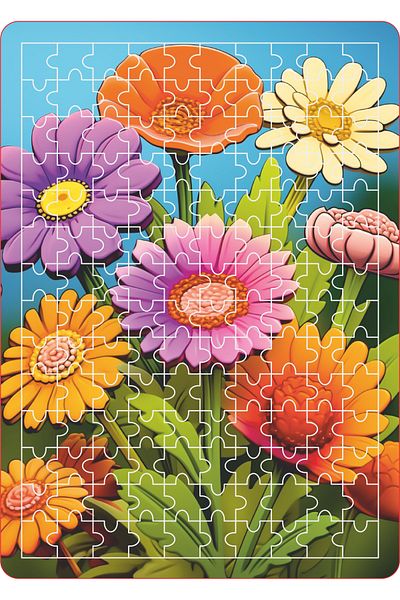 dudugift 140 Piece Wooden Puzzles Painting, 25X35 cm Dimensions, Quality Uv Press with Hanging Apparatus Model-1