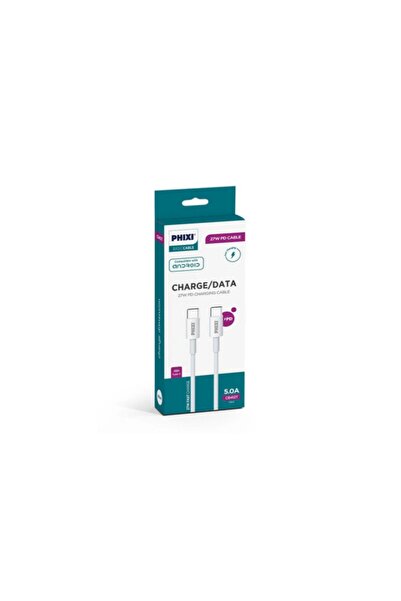 Phixi Basic Cb412t 5.0a Type-c To Type-c Usb Şarj Kablosu – Hızlı Ve Dayanıkl...