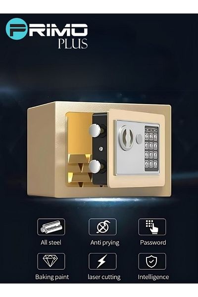 Primo Plus خزنة إلكترونية مدمجة بنظام قفل مزدوج 27X22x23 سم
