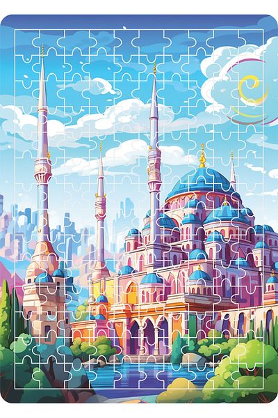 dudugift 140 Pieces of My Crucifix Puzzle Painting, Measures 25X35 Cm, with Aski Apart, Quality Uv Printing Model-2