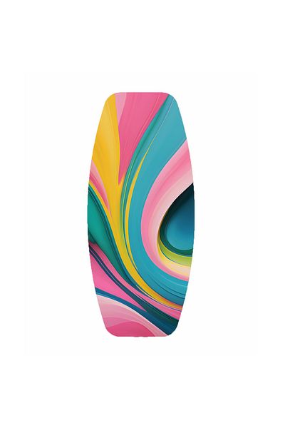 wudie Wooden Printed Balance Board Rocket Balance Board Rocket Gym Board