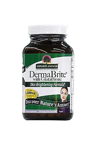 Natures Answer كبسولات ديرما برايت النباتية مع الجلوتاثيون 60 كبسولة