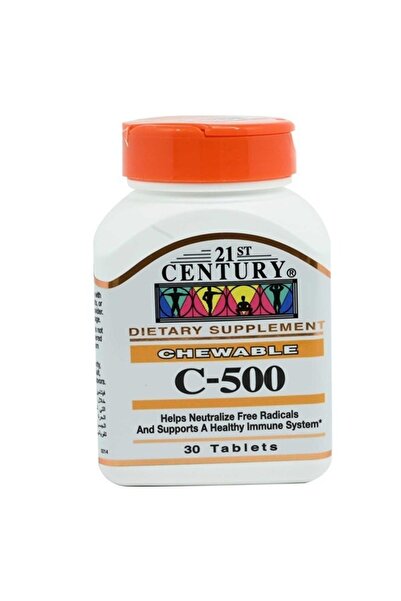 21st Century فيتامين سي 500 أقراص قابلة للمضغ 30 قرصًا