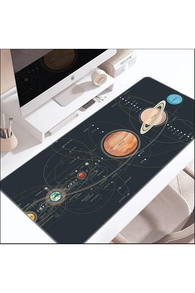 sgeteknoloji 70X30 cm Galaxy Themed Non-Slip Base Speed Surface Gamer Mouse Pad Gaming