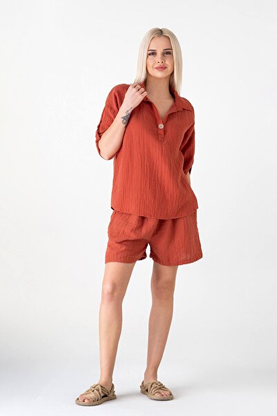 Fashion Showcase Muslin Basic Natural Fabric 100% Cotton Sleeve Blouse Women'...
