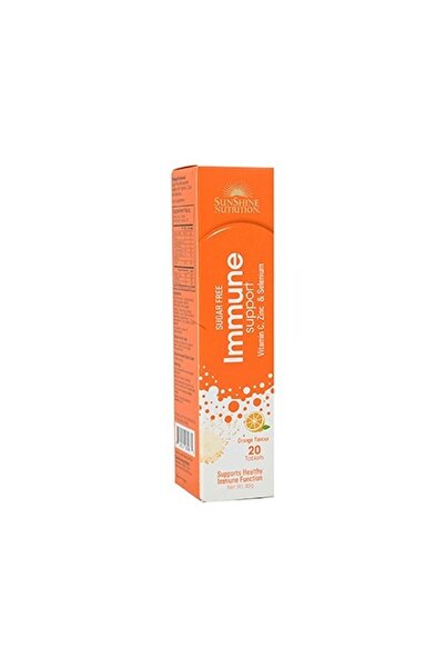 Sunshine Nutrition أقراص دعم المناعة بنكهة البرتقال الفوارة، 20 قرصًا