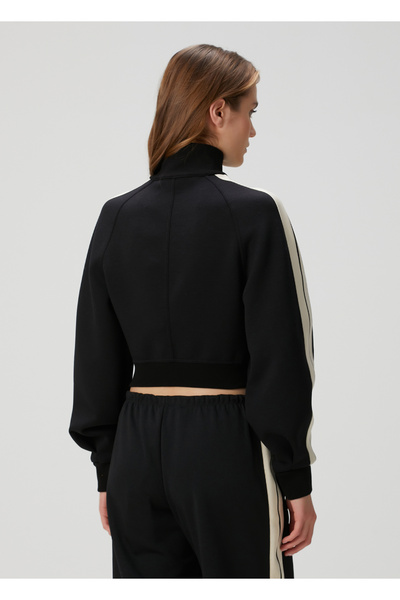 Palm Angels Siyah Ekru Crop Ceket