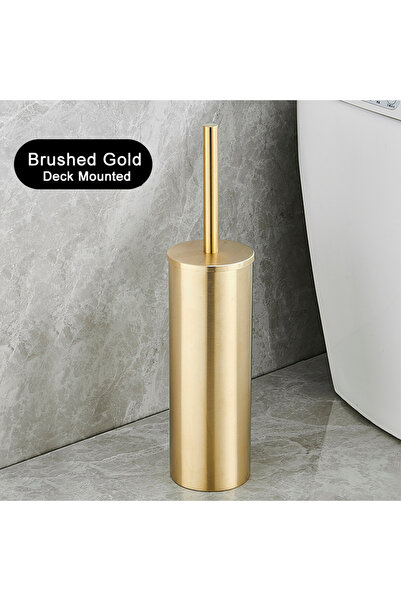 Choice حامل فرشاة المرحاض من الفولاذ المقاوم للصدأ باللون الذهبي المصقول مع م...