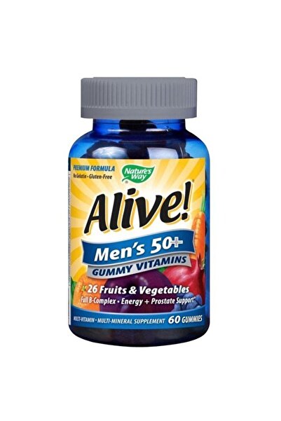 Alive حلوى جيلاتينية للرجال فوق سن الخمسين، 60 قطعة