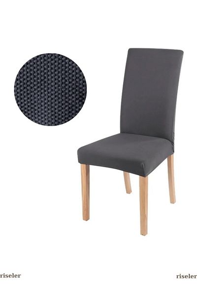 HAKSEVER HOME Tuchmall Σετ 6 καρεκλών Bamboo Lycra - Anthracite, Pitikare 6 τεμαχίων