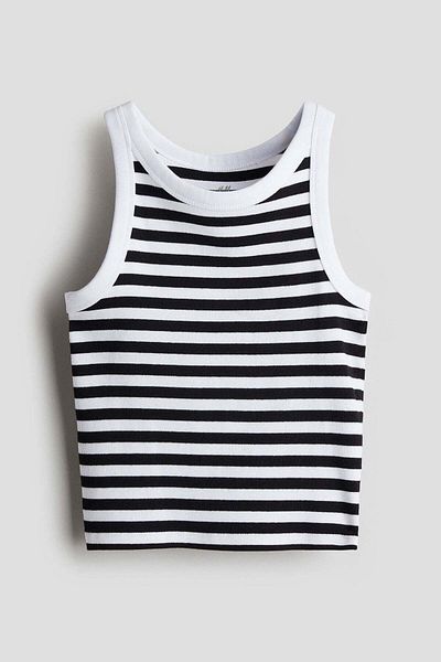 H&M Ribbed Cotton Vest Top