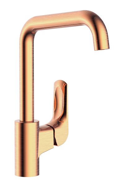 HESANIT Elite Single Lever Deck Mounted Sink Mixer Red Copper