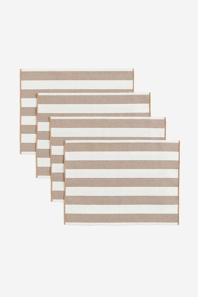 H&M 4-pack striped place mats