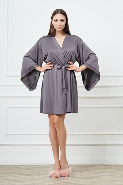 GIONA Combed Cotton Micro Fabric - Bat Sleeve Dressing Gown