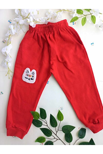 Keskincan Çocuk Eşofman Altı Erkek-Kız Çocuk Kırmızı Eşofman 3-7