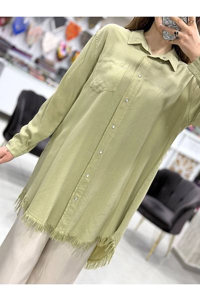 Magazin Large Size Hem Fringed Tunic