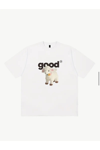 TRENDPUNKY Good Sheep Printed Basic Oversized T-Shirt