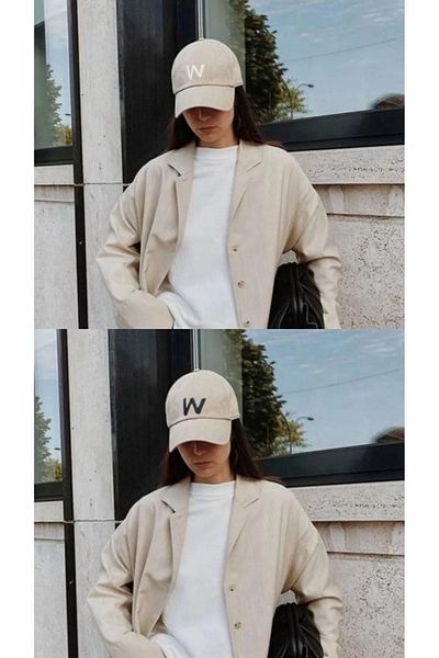 w white stars sports & wear Αθλητικό Καπέλο Unisex W Κεντημένο Velcro Ρυθμιζόμενο καπέλο σετ 2 τεμαχίων