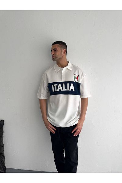 İLKCET MODA Μπλουζάκι Italia Embroidery Unisex Oversize