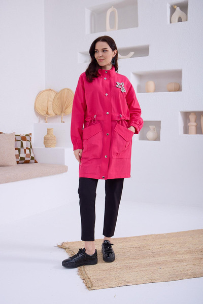 Moodbasic STONE EMBROIDERED TRENCH