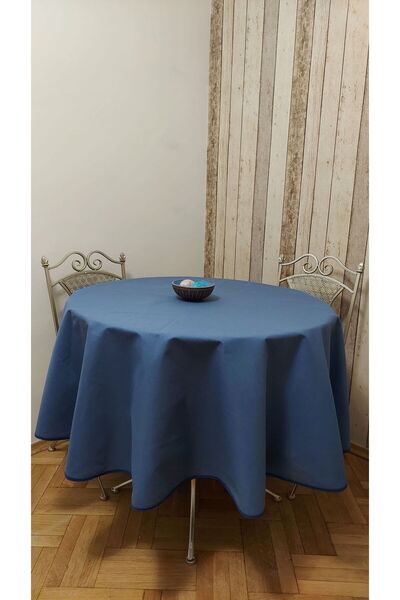 gonk Round, Solid Color, Duck (Liquid Pusher, Stain Proof) Fabric, Tablecloth