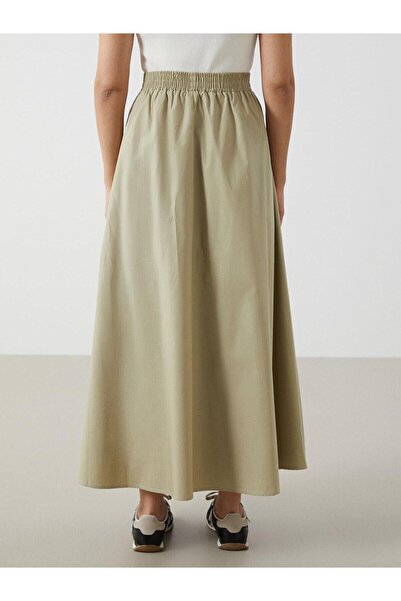 LC Waikiki Fusta evazată pentru femei LCW Modest cu talie elastică