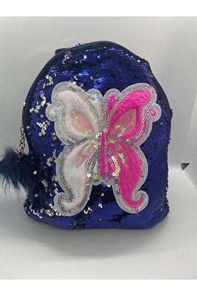 ALFA AKSESUAR 03 Geantă pentru fete cu model de fluturi cu paiete