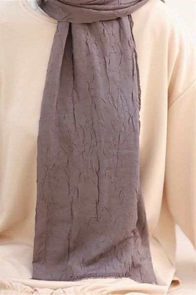 Melodi Scarf Bamboo Kraş Shawl Dark Grey