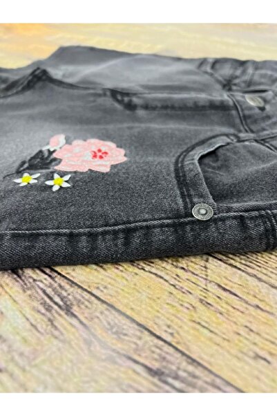 Narin kids Çiçek Detaylı Kız Çocuk Kot Şort