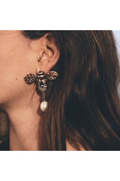 YENGEÇ حجر مفصلة الأقراط النحلة خمر