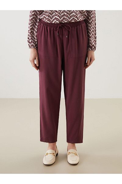 LC Waikiki Lcw Grace Carrot Cut Women's Trousers with Elastic Waist