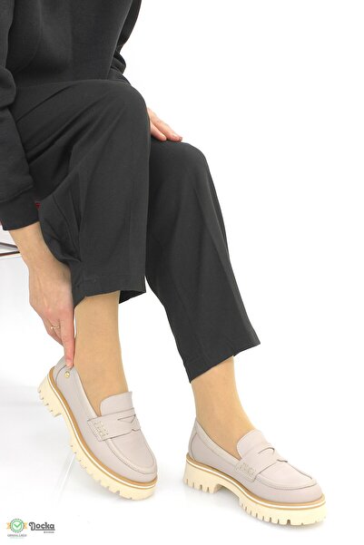 Mammamia Kadın Hakiki Deri Loafer Ortopedik Bağsız Günlük Ayakkabı M26YA3860