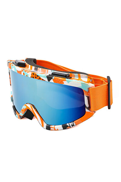 Choice 16 نظارات تزلج بإطار كبير مع عدسة ملونة مضادة للتصادم ومضادة للتوهج لل...