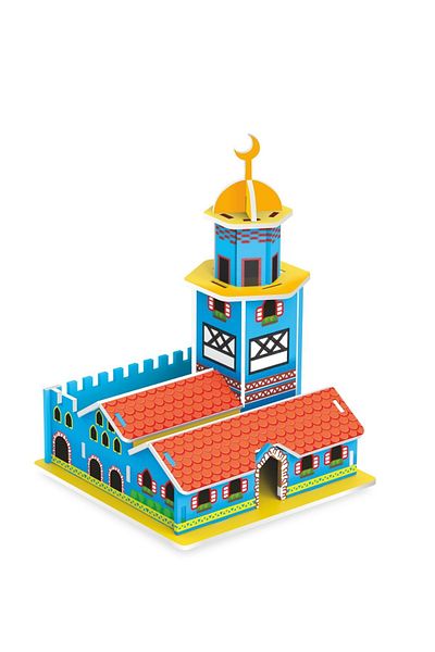OKMORE 3d Large Size Wooden Maiden's Tower Model Paintable Model