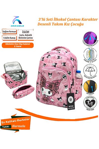 Bevitton Lilac 2-Piece Set for Girl - Primary School Backpack