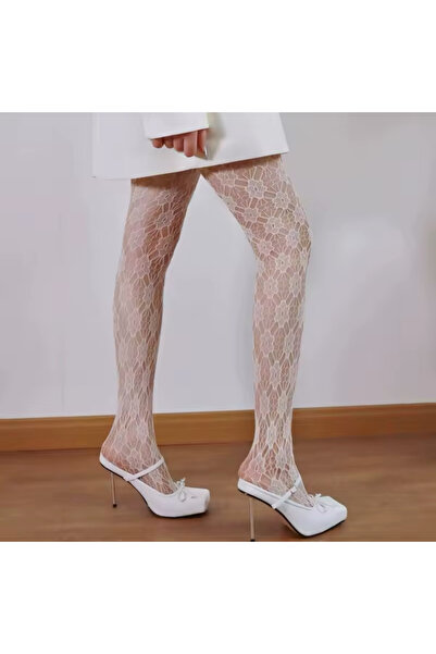 Zess store Zess Geometric Patterned Pantyhose