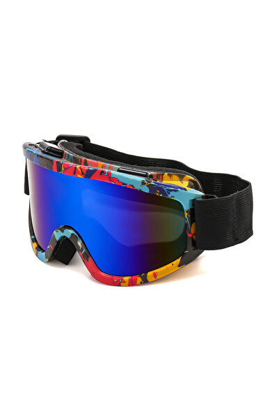 Choice 7 نظارات تزلج بإطار كبير مع عدسة ملونة مضادة للتصادم ومضادة للتوهج للر...