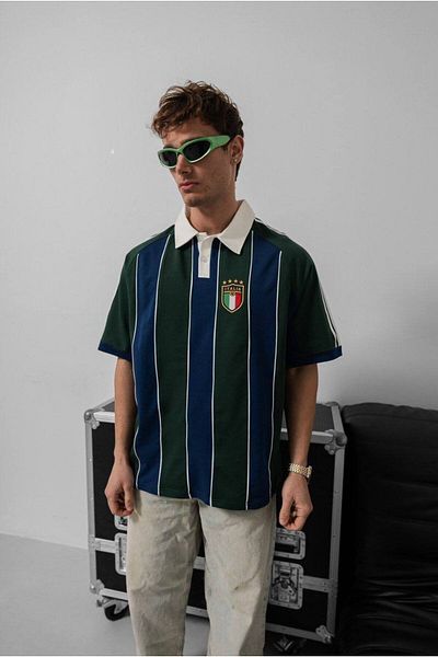 İLKCET MODA Μπλουζάκι Italia Embroidery Unisex Oversize