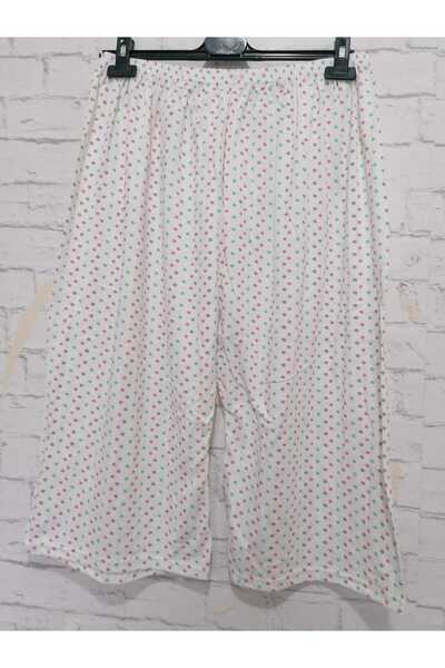 anne moda ankara Σετ πιτζάμες Capri με κοντομάνικο καλοκαιρινό λεπτό βαμβακερό σε μεγάλο μέγεθος