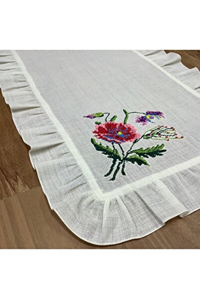 OYA home Kaneviçeli & Fırfırlı Runner-45*90 Cm