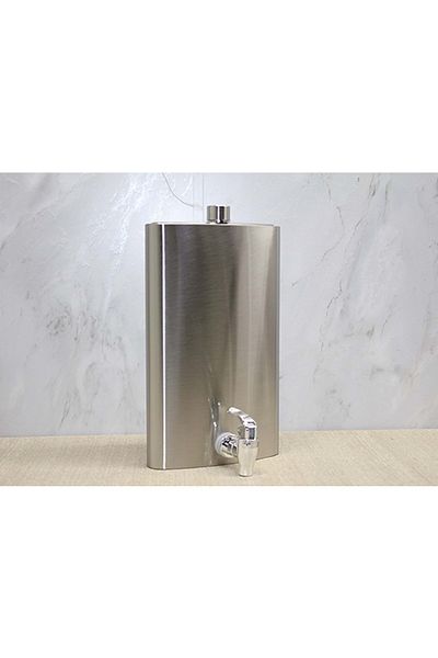hediyeconcepti Portable Flask with Stainless Steel Faucet Design