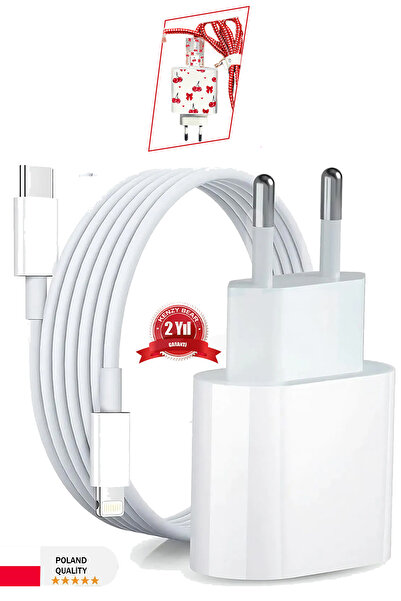 kenzybear Iphone Tüm Serilerle Uyumlu Hızlı Şarj Aleti Adaptör Kablo Plus 6 7...