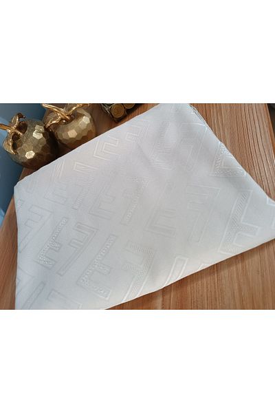 Blotch Hijab Style Modern and Stylish Latest Fashion Closed Letter Patterned Cream Cotton Shawl