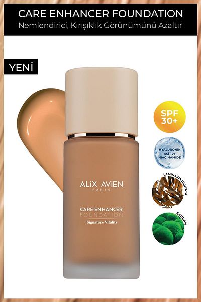Alix Avien Anti-Wrinkle Moisturizing Spf30 Bright Finish Foundation - Care Enhancer 820 Burnt Almond