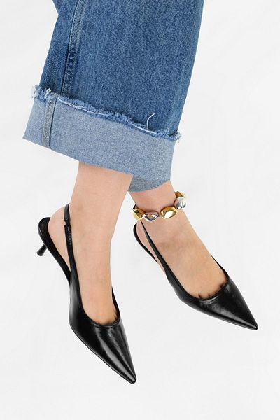Shoeberry Damen-Stiletto „Kate Black Skin“.